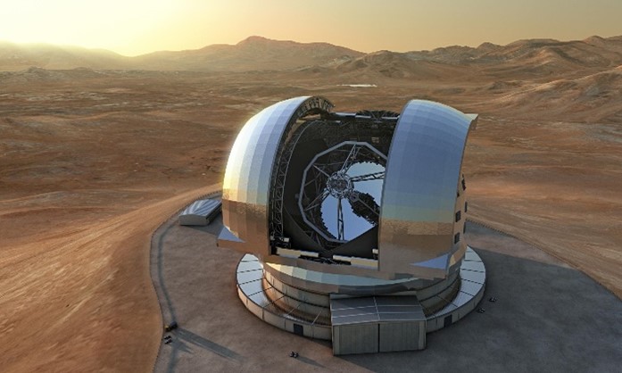 High-power telescope.
